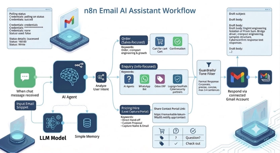 19. n8n Email AI Assistant Workflow