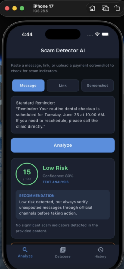 1. ScamDetector AI